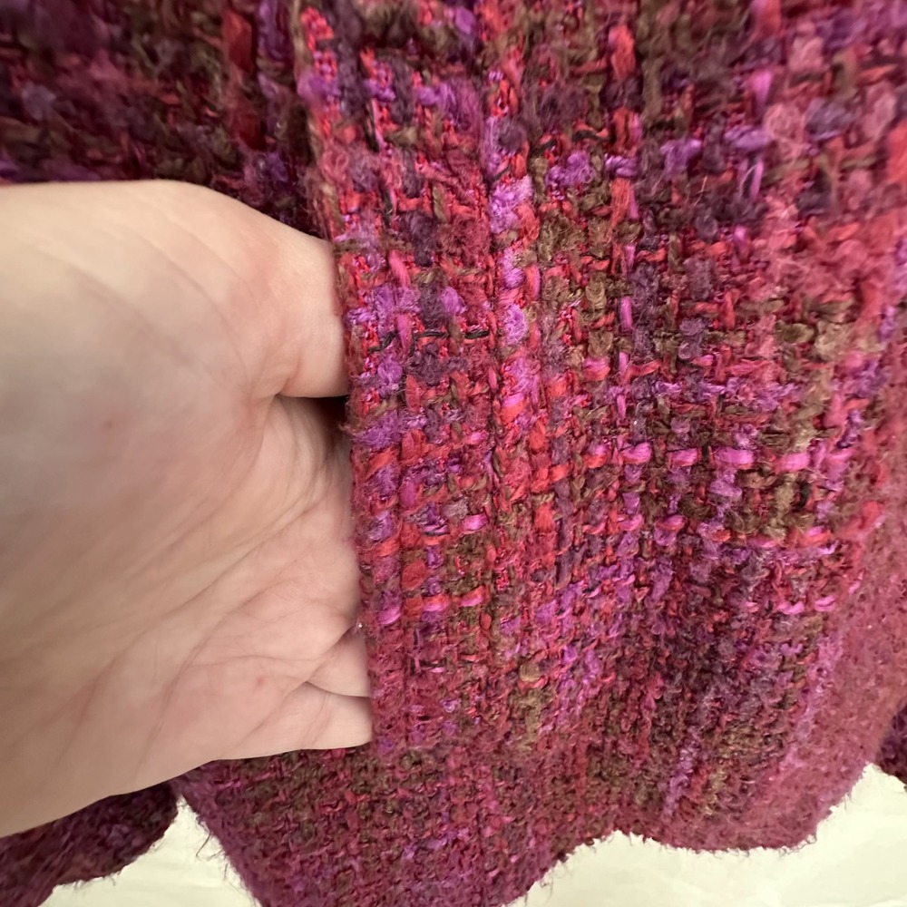 Coldwater Creek Purple Tweed Buttons‎ Jacket Blazer Womens 18 Old Money Preppy - Picture 7 of 13